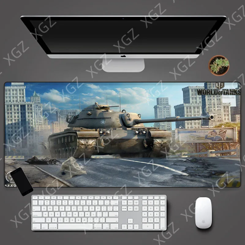 

Высококачественный нескользящий коврик для мыши YuzuoanXL World of Tanks, большой игровой коврик, резиновый игровой коврик для мытья и окрашивания