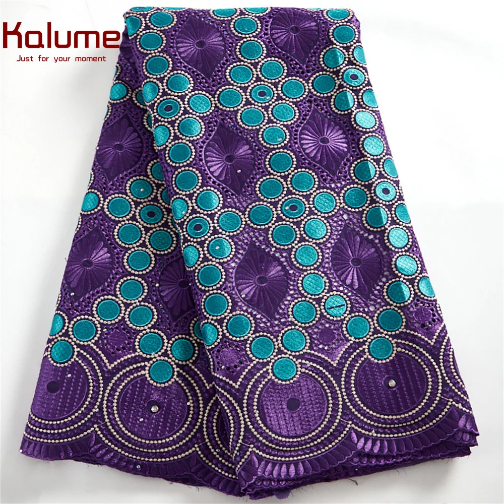 Новейшая швейцарская Африканская Хлопковая кружевная ткань Kalume 2021