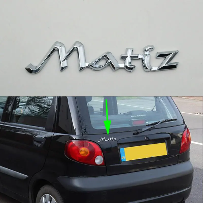 

For Daewoo Matiz Emblem Car Rear Tailgate Trunk Nameplate Badge Logo Letters Sticker
