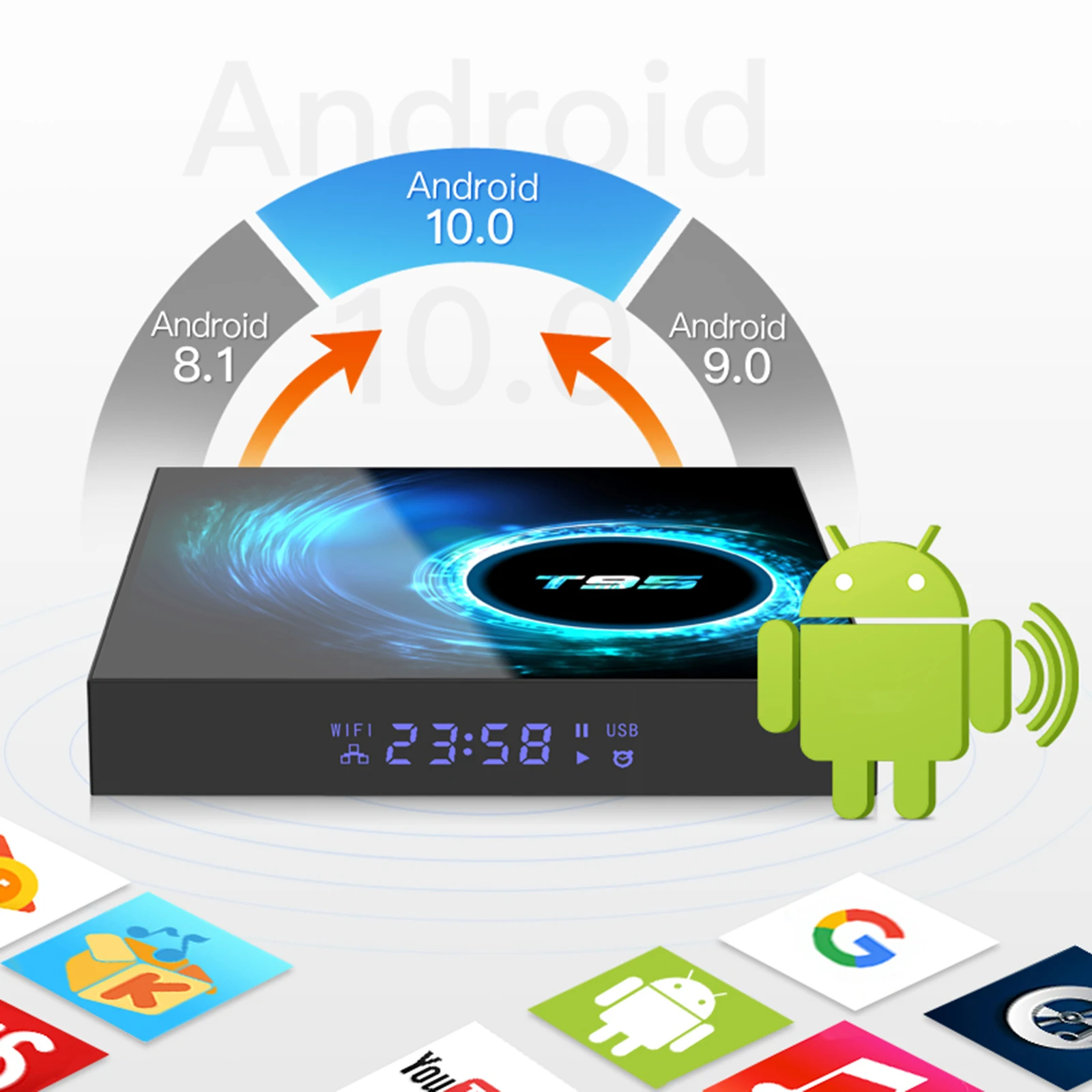 

Приставка Смарт-ТВ T95 H616, Android 10,0, 4 + 32/64 ГБ, 6K, 30 к/с