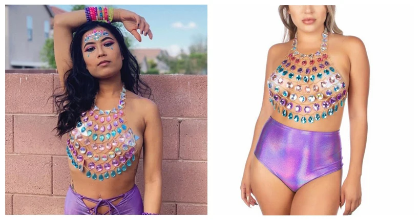 Festival queen, женский короткий топ с кристаллами и металлической цепочкой,, блестящие, сексуальные, с драгоценными камнями, с блестками, с вырезами, на бретельках, летние, пляжные, вечерние, топики