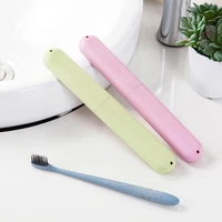travel toothbrush box portable breathable toothbrush holder wheat straw toothbrush storage box camping school household