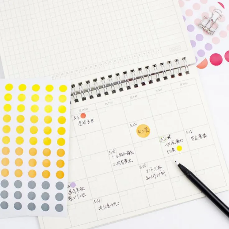 2020 6 Φ 3 разных размера красочные точки декоративные Стикеры для рукоделия