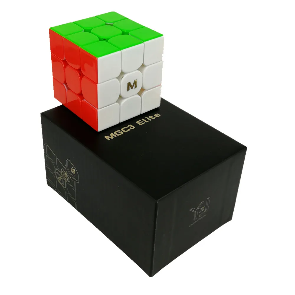 Cuber speed YJ MGC Elite M 3x3 черный скоростной куб YJ MGC Elite Магнитный 3x3x3 волшебный куб головоломка
