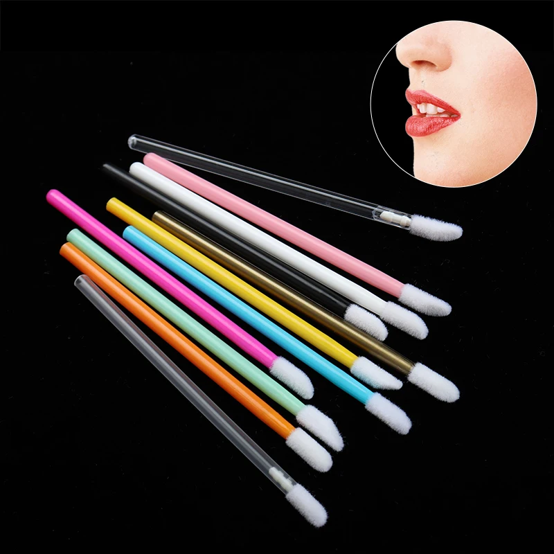 200 шт. женские косметические одноразовые кисточки для губ кисть блеска палочки