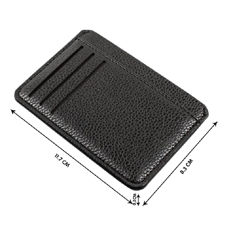 

New Fashion Slim Men Credit Card Holder PU Leather Mini Wallet With Coin Pocket 8 Card Slots Small Purse For Man 11.7x8.3x0.5CM
