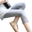 VIIANLES Модные женские летние леггинсы, кружевные брюки, обтягивающие Стрейчевые укороченные Капри, брюки длиной 34, эластичные леггинсы Mujer