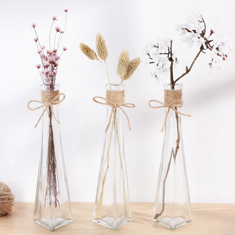 Креативная прозрачная стеклянная ваза современная простая гостиная Цветочная