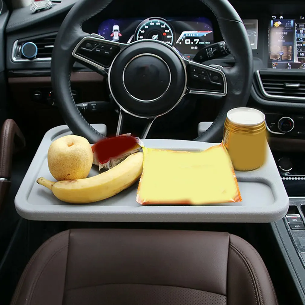 

Автомобильная обеденная тарелка, Автомобильный многофункциональный компьютерный стол на руль, большой стол для карт, рабочий стол, маленьк...