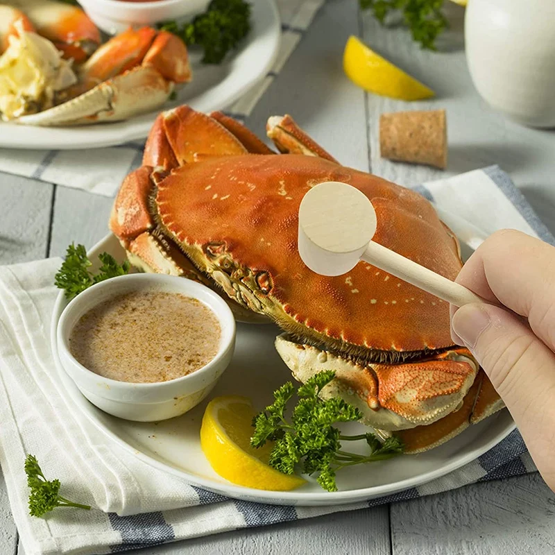 

Wooden Crab Mallet Lobster Hammer Shellfish Crab Mallets Multifunctional Hard Wooden Mallet for Cracking Seafood Tools