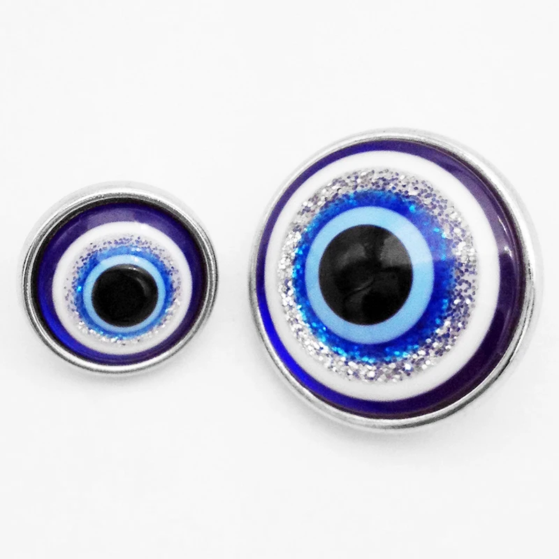 

Evil eye 10pcs/lot Snap button For snap jewelry 12mm 18mm My2059