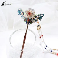 2020 exquisite headdress pearl wedding ozdoby do wlosow jewelry hair stick with tassel bride tiara hair accessories for girls