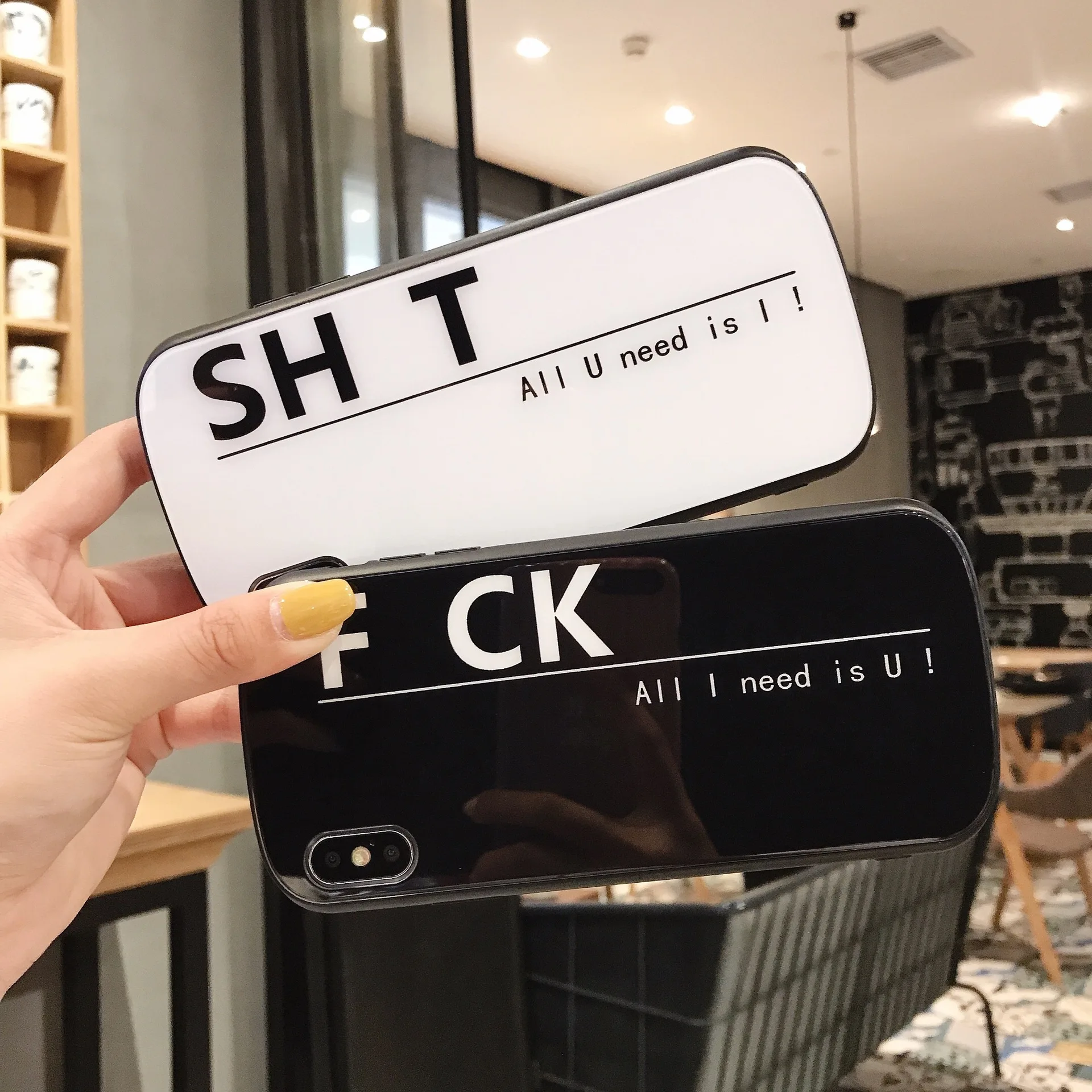 Чехол для телефона Swear Words Couple из закаленного стекла IPhone 6 6s 6P P 7 7P 8 8P X XS XR