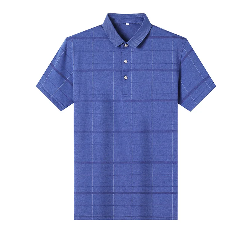 

High End New Brand Designer Polo Shirt Men Logo Short Sleeve Casual Summer Tops Fashions Plaid Korean Fashion Clothing
