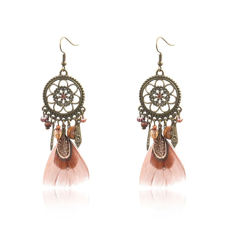 2019 новые богемные Ловец снов кисточкой серьги для женщин Мода Бохо этнические