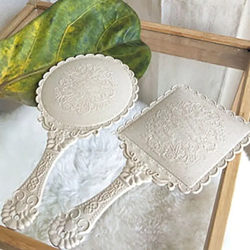 Зеркало для макияжа зеркальце на стену винтажное вращающееся в сборе Овальная