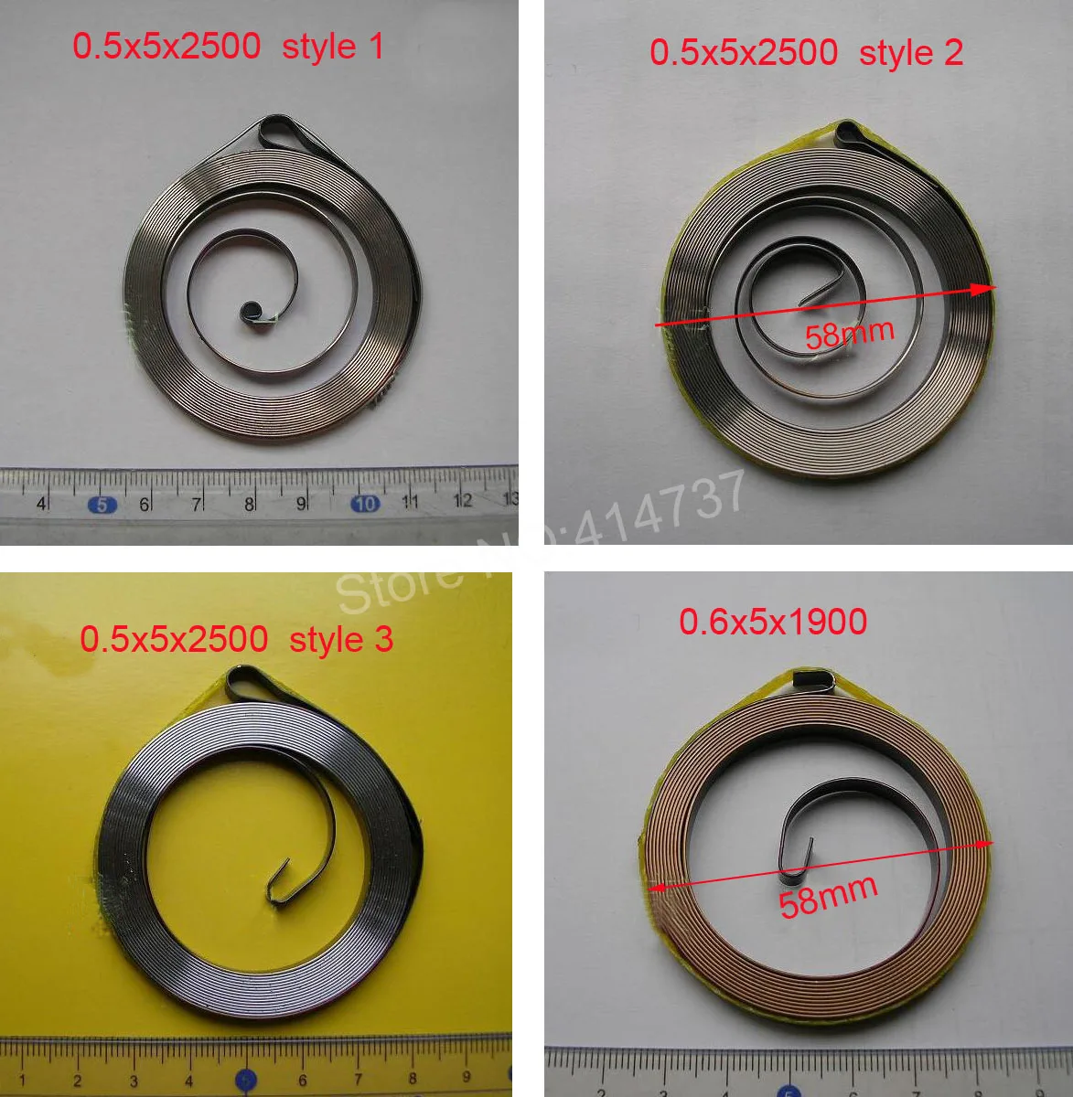 S-shaped spring coil spring Thick 0.5-0.8mm width 5-10mm Spiral Flat Wire Coil Spring Constant Force Springs Small Spiral Style
