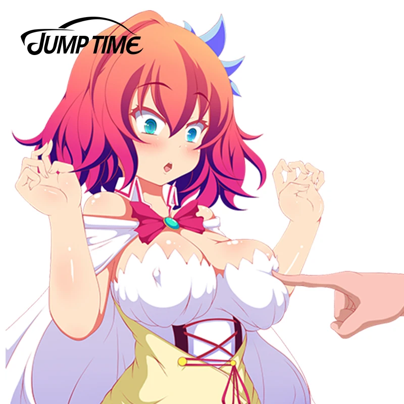 JumpTime 13 см x 12 7 милые виниловые автомобильные наклейки с аниме девушкой без игры