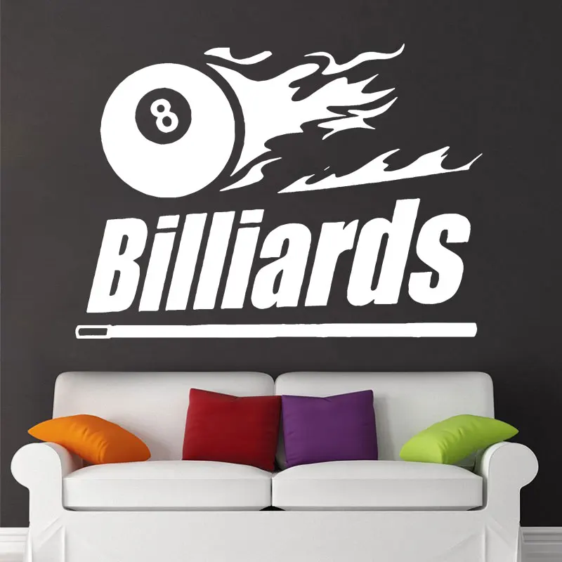 Бильярдный стол для бассейна стикер на стену виниловая наклейка s Бильярд клуб