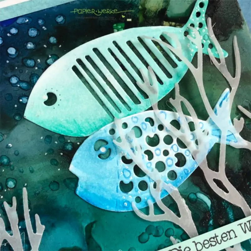 

2021 New Fish Metal Cutting Dies Stencil Scrapbooking DIY Album Stamp Paper Card Emboss