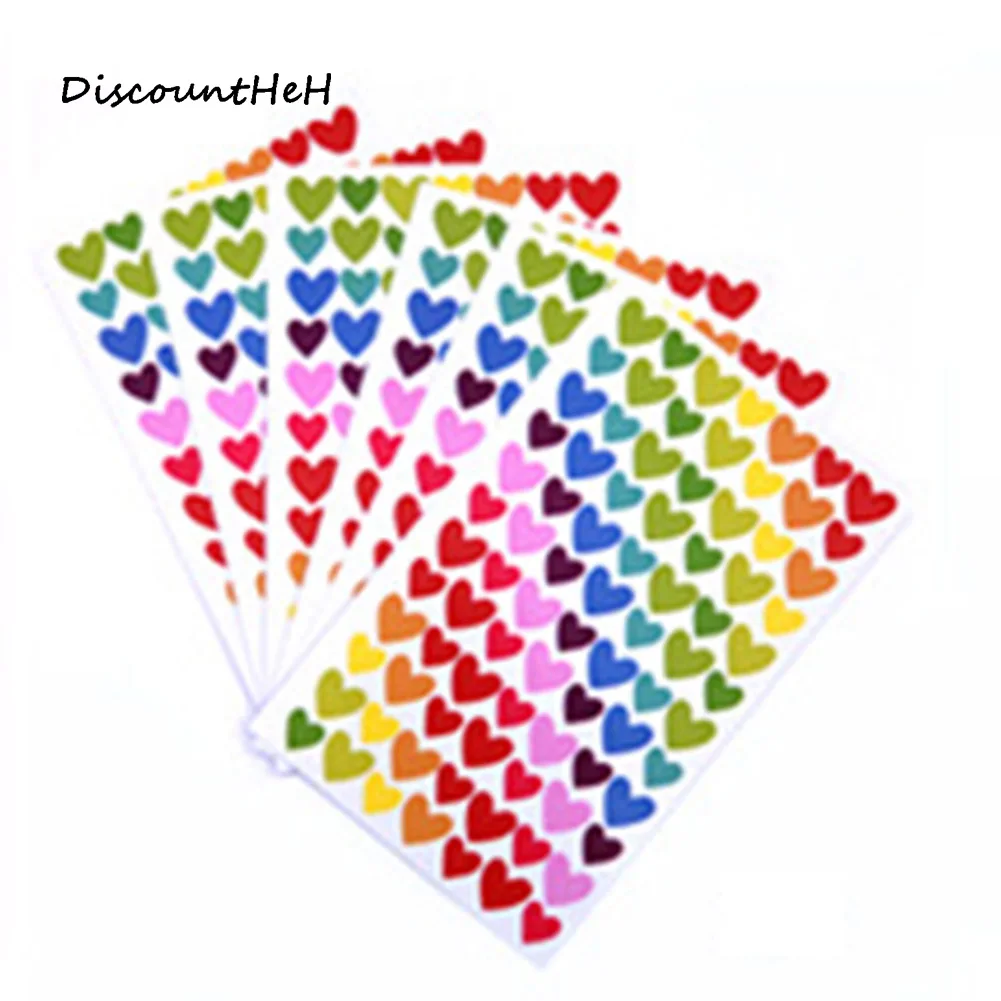 

6 шт./компл. "сделай сам", милые, миленькие в японском стиле («Каваий»), красочные бумажные наклейки миньонов Lovely Heart красивые наклейки для дете...