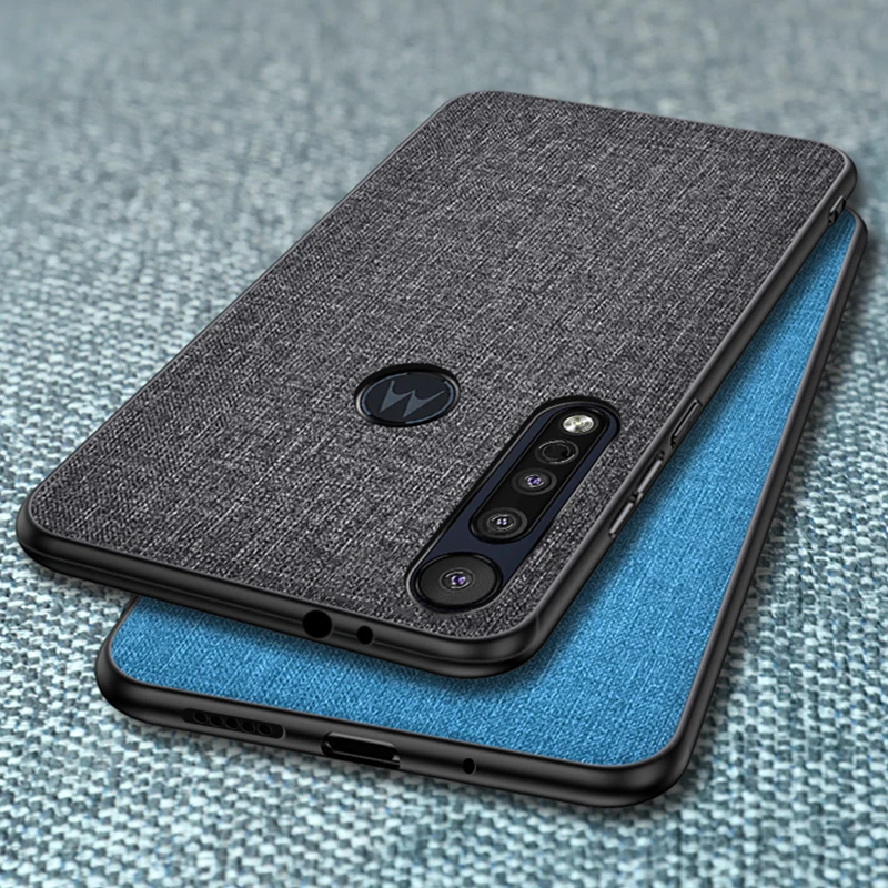 Роскошный тканевый чехол из поликарбоната для Motorola Moto G8 Plus G6 Play G7 Power Мягкий ТПУ
