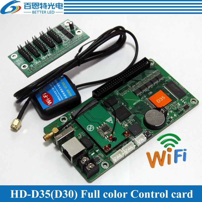 HD-D35 With WIFI, with HUB75, asynchronous lintel led screen control card for lintel full color led display