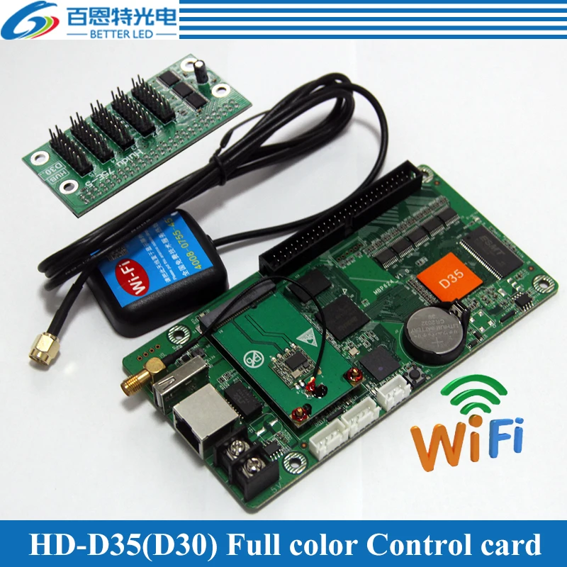 HD-D35 Wi-Fi с HUB75 асинхронный Светодиодный экран lintel карта управления для