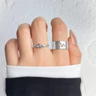 IFMIA 2021 панк Модные простые змеиные кольца винтажные Серебряные наборы для женщин ювелирные изделия корейские парные кольца для влюбленных