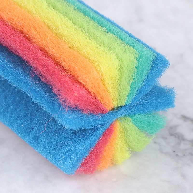 Радужная цветная кухонная щетка в виде чашки для зеркального очистителя