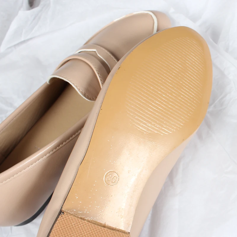 

Casual Woman Shoe Black Flats Loafers With Fur British Style Female Footwear Round Toe Shallow Mouth Comfortable Slip-on New Pre