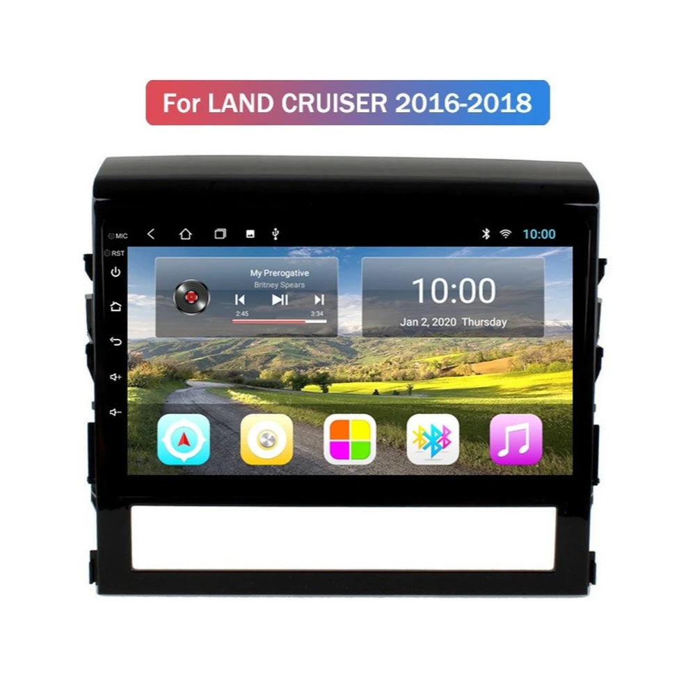 Автомобильный радиоплеер 6G + 128G Android 10 0 для TOYOTA LAND CRUISER LC200 2016-2018 GPS-навигация с Wi-Fi 4G