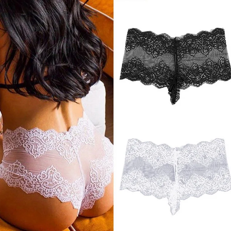 Sexy Women Underwear Seamless Lace Panties Transparent Thin Knicker Women Underpants Culotte En Dentelle Plus Size