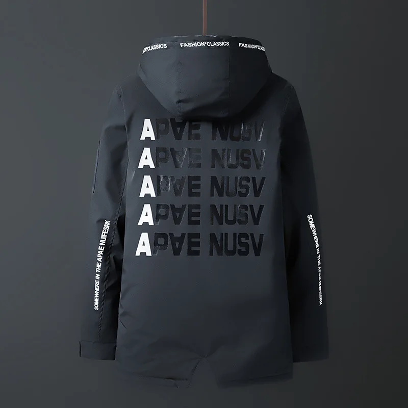 8xl Winter Thickening Will Code Long Fund Men's Business Affairs Leisure Time Even Hat Cotton-padded Clothes Cotton Loose Coat