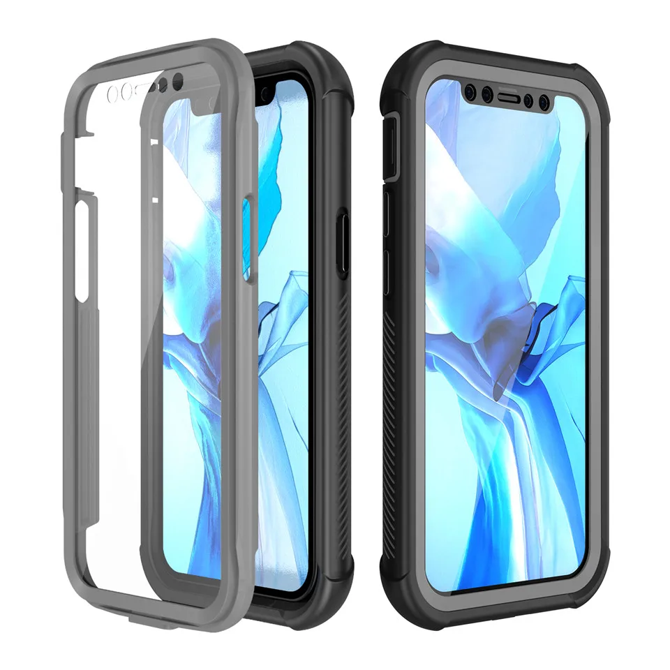 Противоударный чехол для iPhone 12Pro Max XS 11Pro 7Plus 8Plus SE 2020 силиконовый защиты экрана