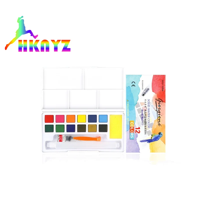 

12/18/24/36 Colors Multi-Solid Watercolor Pigment Set with Art Supplies Water Pen Painting Pigments art supplies painting