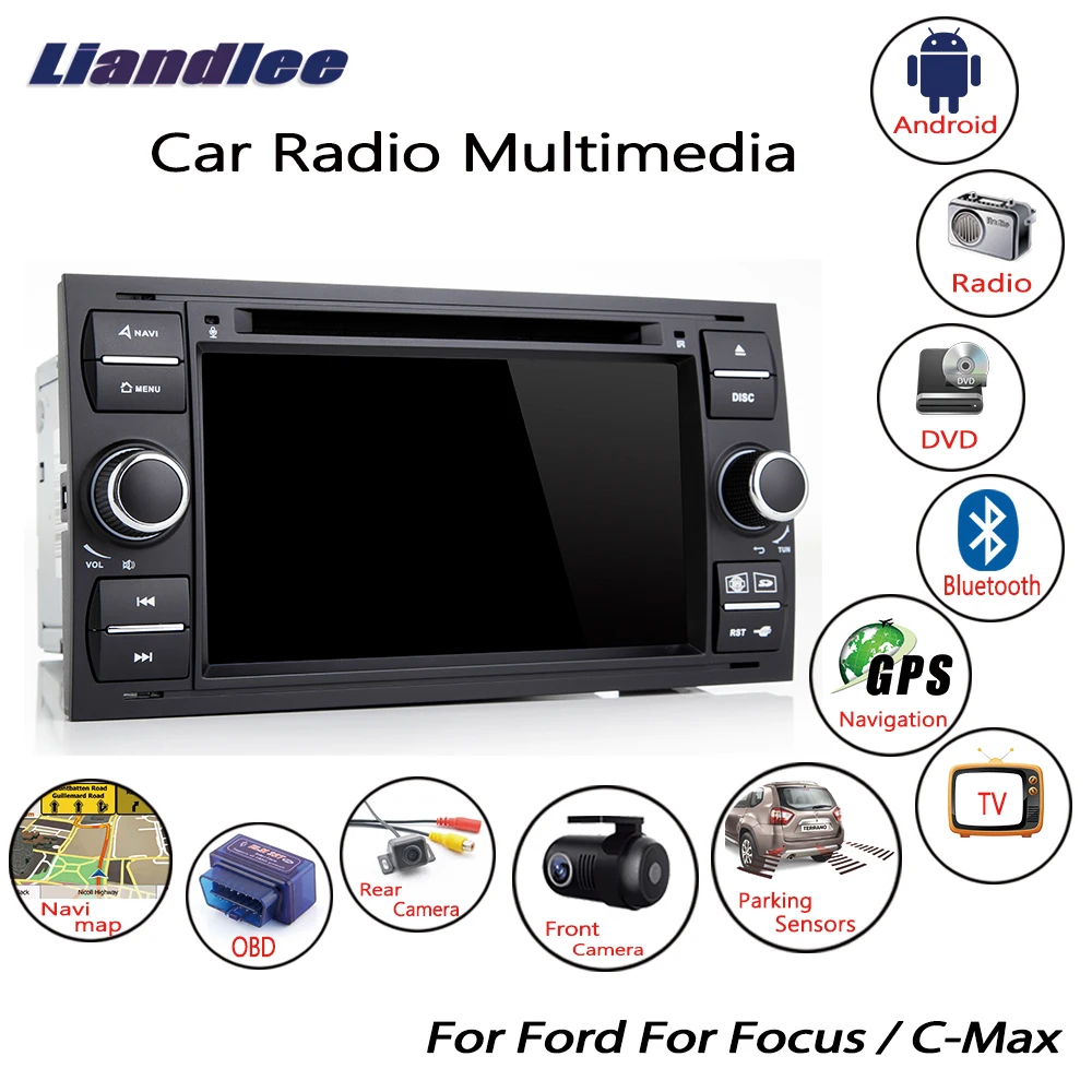 

For Ford Focus/C-Max 2004 2005 2006 2007 HD Screen Display Android Multimedia Car Radio CD DVD Player GPS Navigation System