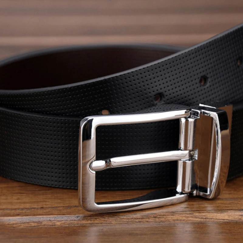 Ремень ZLD мужской из натуральной кожи двухсторонний кожаный пояс с вращающейся