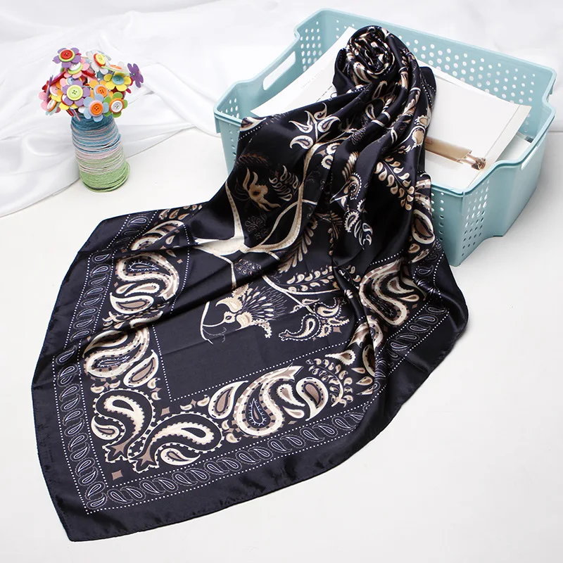 

Шарф женский, квадратный шейный платок 90 х90 см