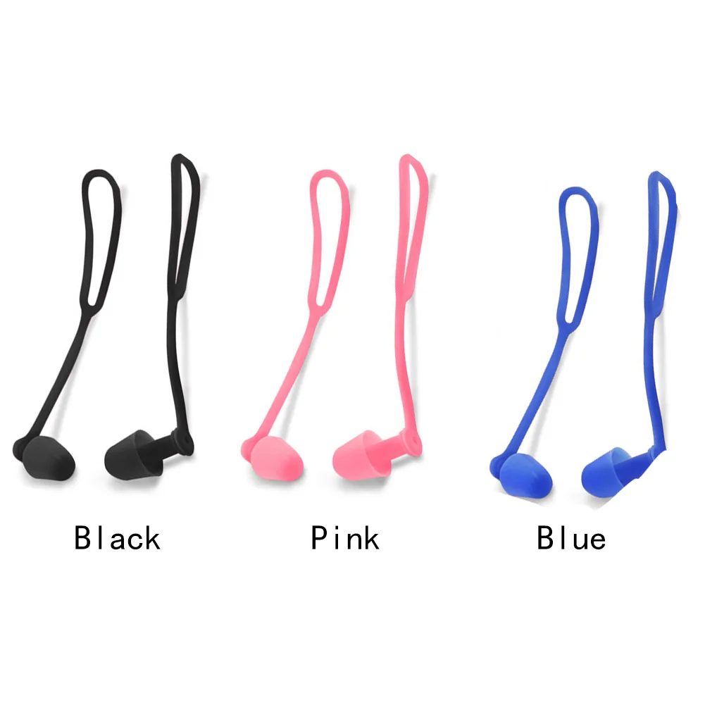 

Surfing Nose Clip Waterproof Protector Soft Comfortable With Rope Diving Earplugs Silicone Sports Swimming Non-toxic