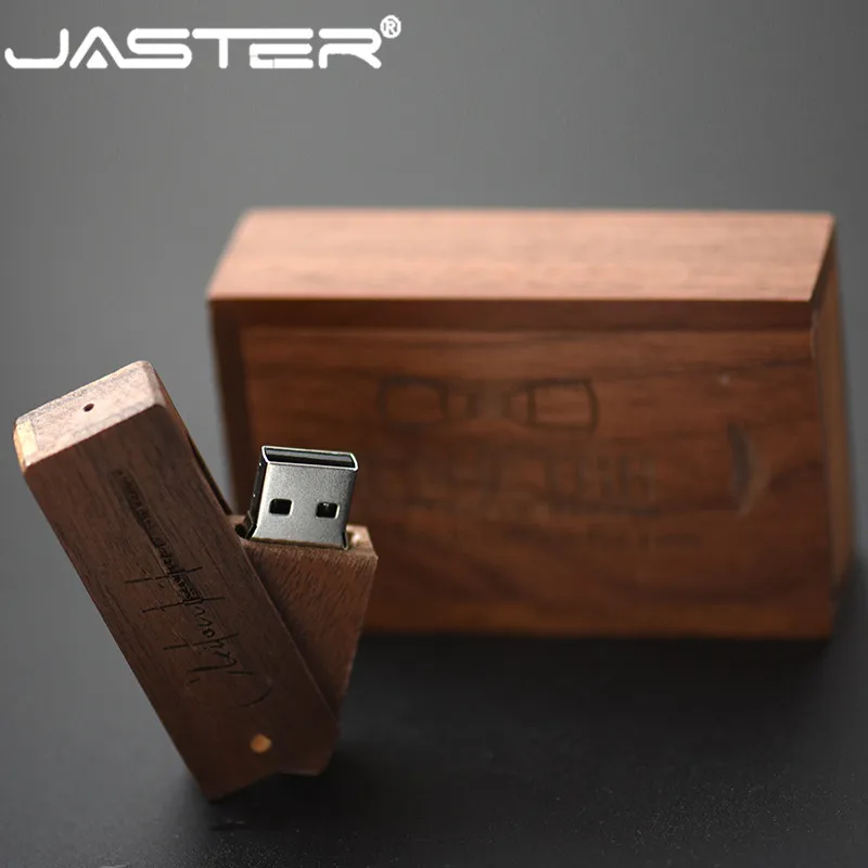 JASTER хит продаж креативный вращающийся деревянный USB + ручка накопитель (более 10