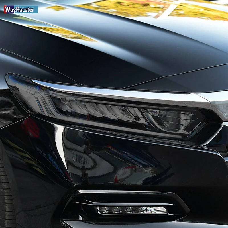 2 Pcs Car Headlight Protective Film Transparent Black TPU Sticker For Honda Accord 2016 2017 2018 2019 2020 9 10th Accessories 2 Pcs Car Headlight Protective Film Transparent Black TPU Sticker For Honda Accord 2016 2017 2018 2019 2020 9 10th Accessories