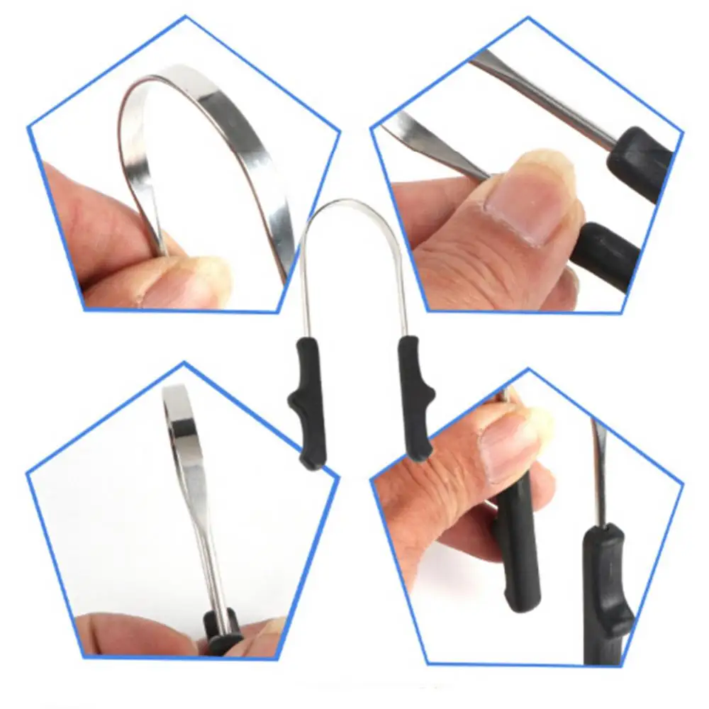 

1PC Stainless Steel Tongue Scraper Brush Cleaning Scraper Oral Care Keep Fresh Breath Improve Oral Tongue Cleaner Tools