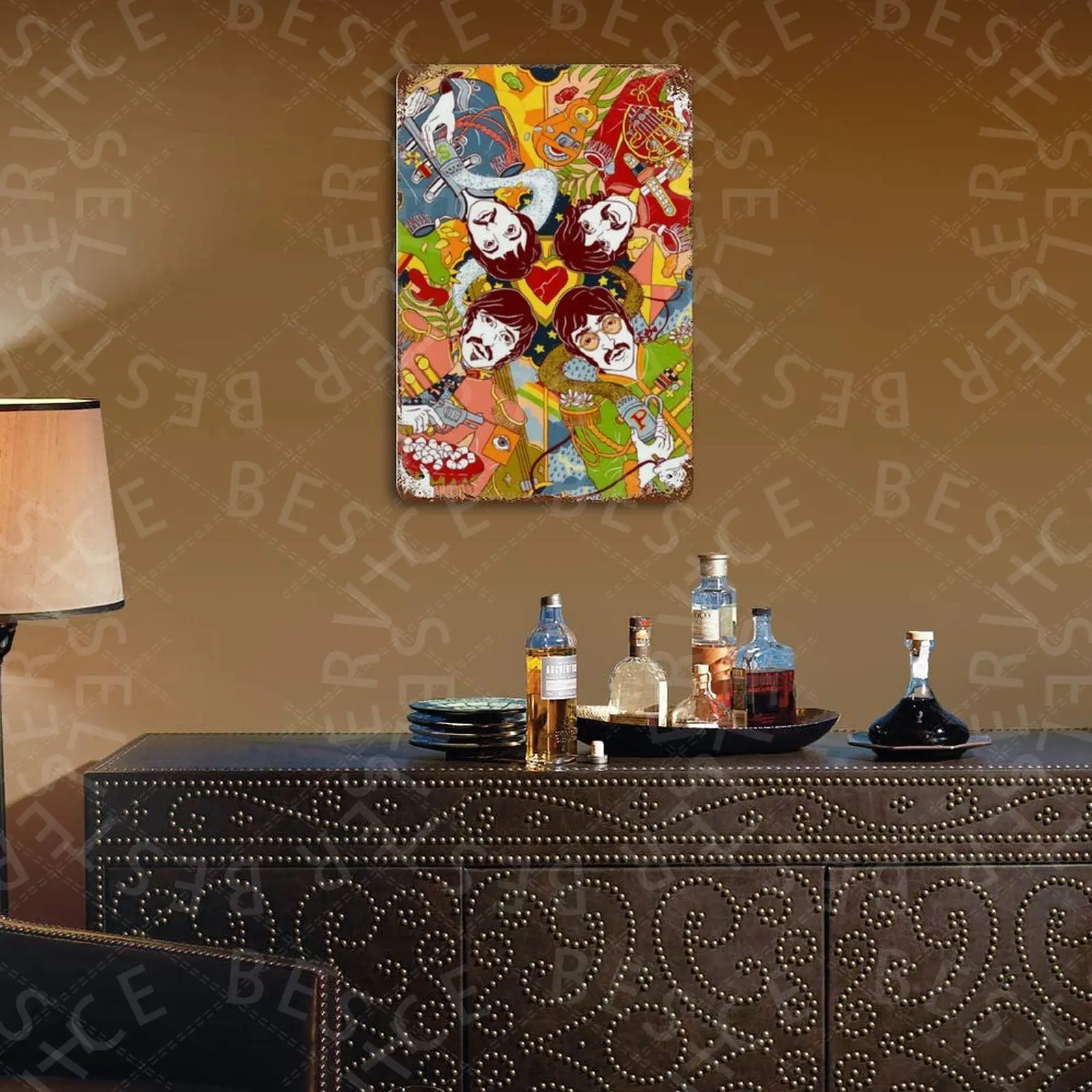 

Music Band Art Print Vintage Tin Sign Metal Plate Retro Poster Home Bar Cafe Club Iron Plaque Wall Gift