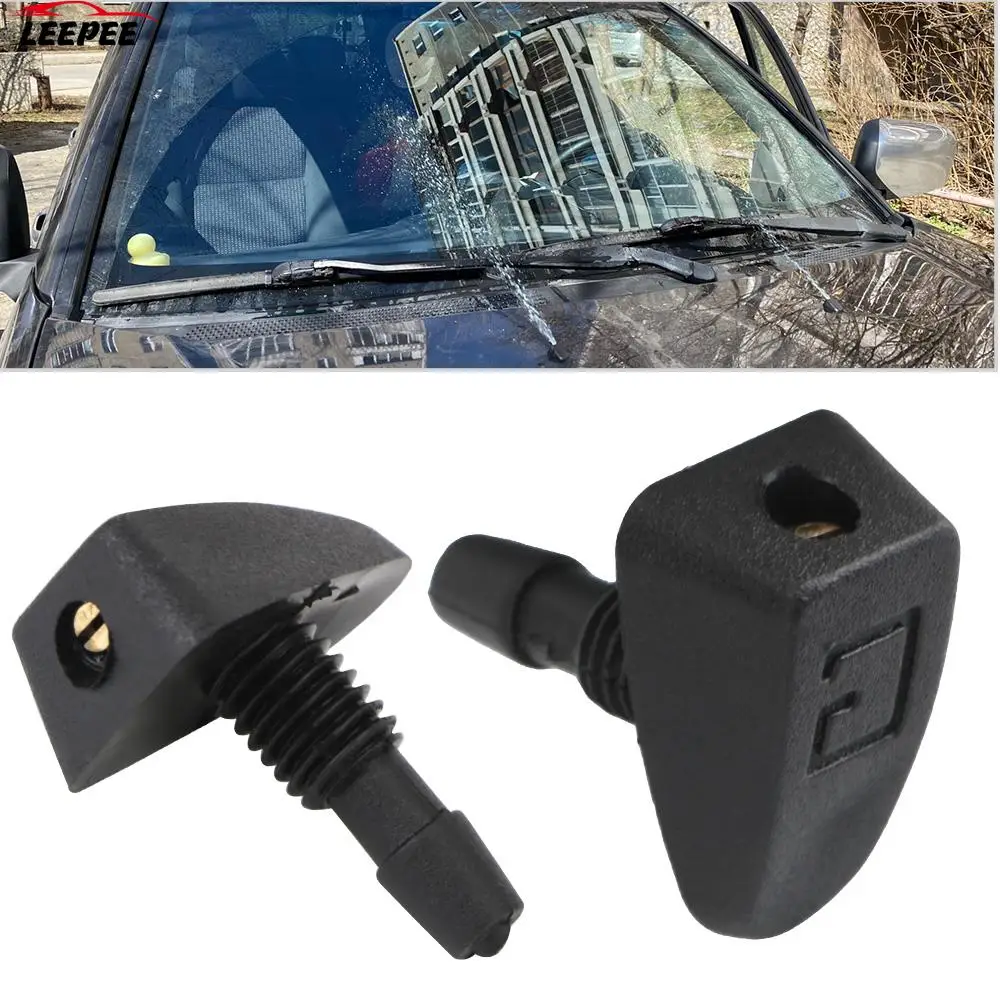 

Universal Car Front Windshield Washer Outlet Car Wiper 2 Pcs/Set Washer Jet Nozzles Water Fan Spout Cover Wiper Nozzle