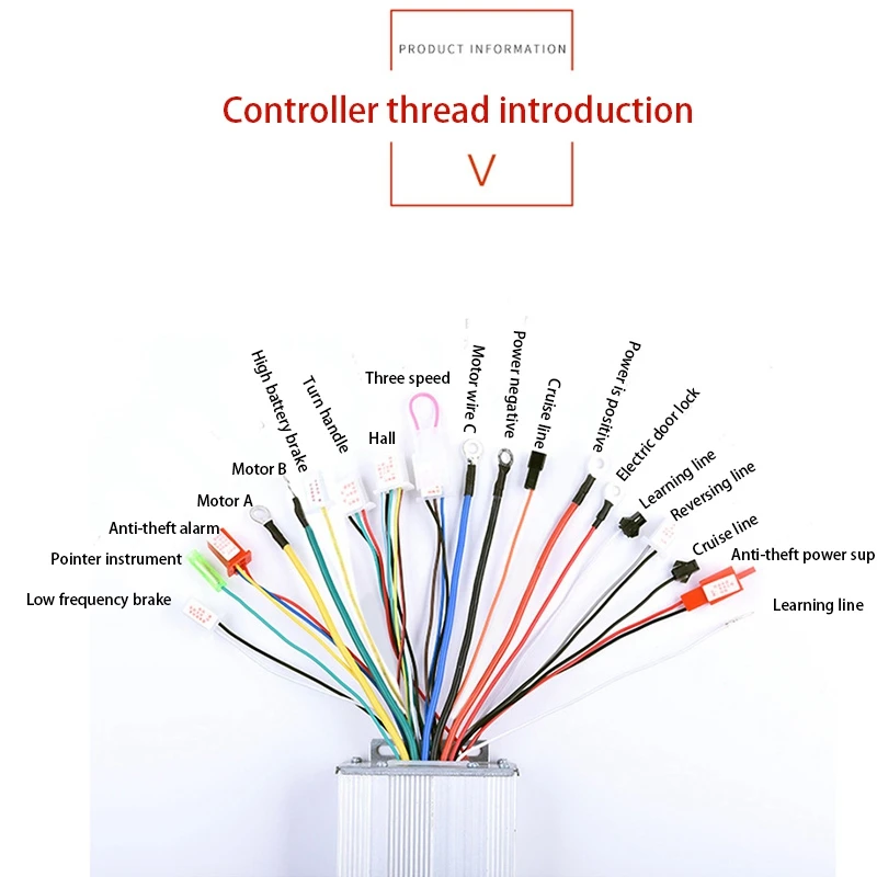 

48V/60V/64V 1200W 18-Tube Brushless Smart Dual-Mode Electric Battery Car Controller Electric Battery Car Accessories