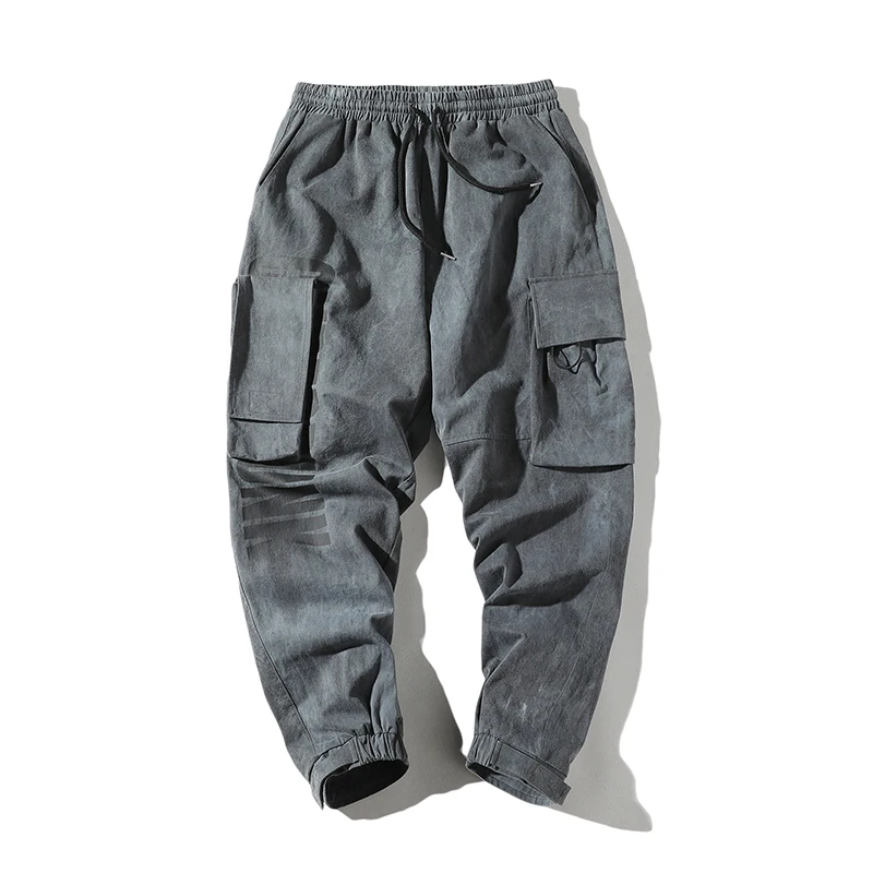 2019 Новые хип-хоп мужские штаны с большим шаговым швом шаровары эластичной талией