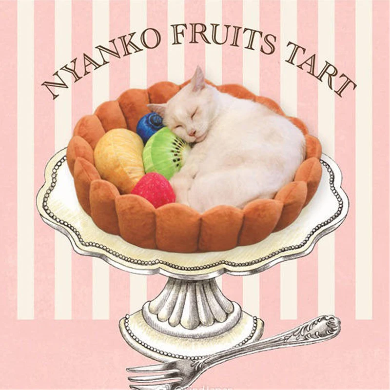 

Фрукты Tart, собака, кошка, кровать из хлопка, маленькая фототкань, новинка, удобное для глубокого сна зимой, кровать для кошки четыре сезона, ...