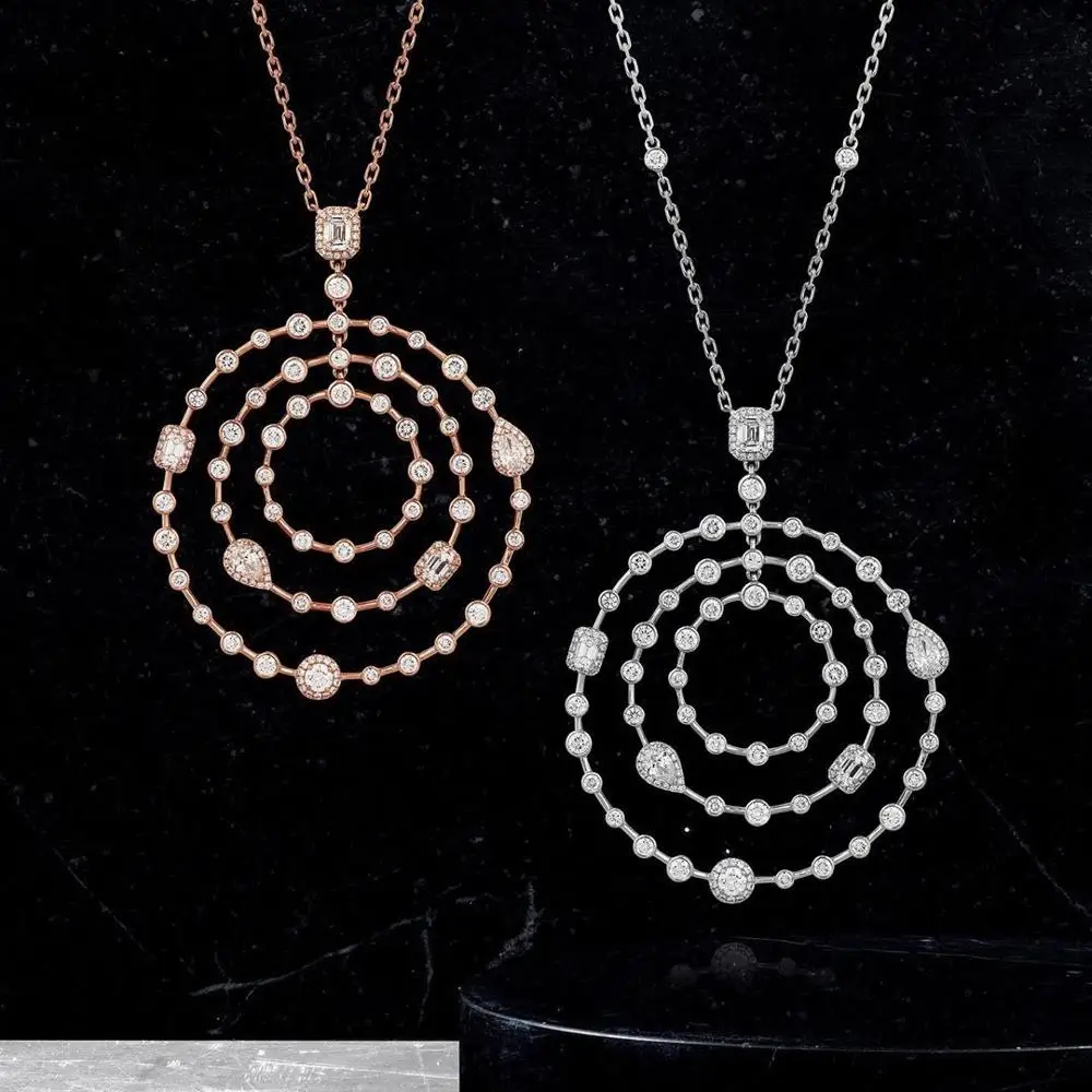 Новое модное длинное ожерелье JaneKelly с синим кубическим цирконием женские