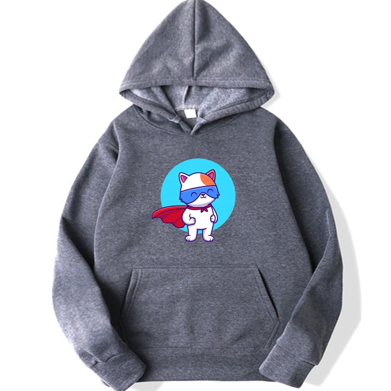 

Women Sweatshirts Long Sleeve Cute Cat Printed Hoodies Loose Spring Autumn Pullovers Pockets Sweatshirts Hoodies Femal